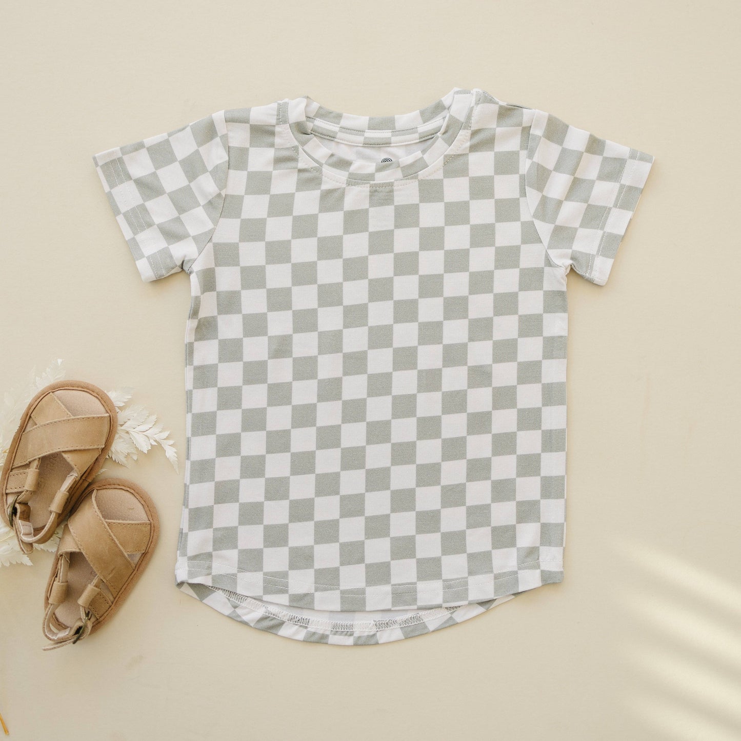 Sage Checkered Bamboo Tee Baby & Toddler Boy Clothes Shirt